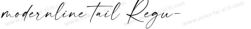 modernline tail Regu字体转换